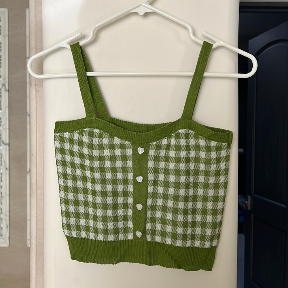 Green sweater crop top. Cider size S